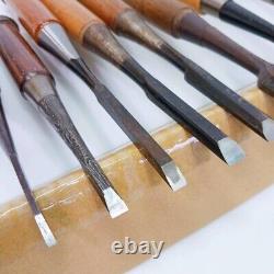 Japanese Nomi Chisel set of 7 HARUNOBU etc 2.9-36.4mm Woodwork From Japan