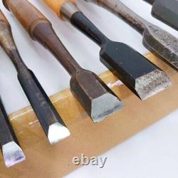 Japanese Nomi Chisel set of 7 HARUNOBU etc 2.9-36.4mm Woodwork From Japan