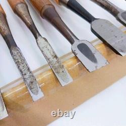 Japanese Nomi Chisel set of 7 HARUNOBU etc 2.9-36.4mm Woodwork From Japan