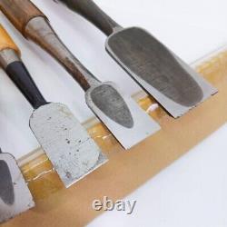 Japanese Nomi Chisel set of 7 HARUNOBU etc 2.9-36.4mm Woodwork From Japan