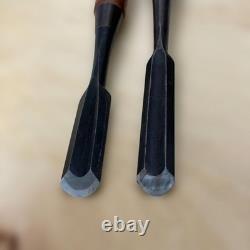 Japanese Out Cannel Gouge Soto Maru Nomi Set of 2 18mm 15mm Hirosada Sharpened
