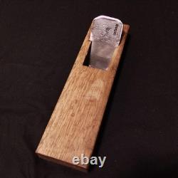 Japanese Single Blade Hand Plane Kanna 38mm Signed Blade Old Wooden Body