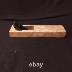 Japanese Single Blade Hand Plane Kanna 38mm Signed Blade Old Wooden Body