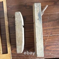 Japanese Specialty Kanna Hand Plane Lot of 2 Wooden Body Woodworking Tools Used