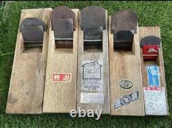 Japanese Style Wood Plane Kanna lot 5 Carpenter Tools Used Daiku K146