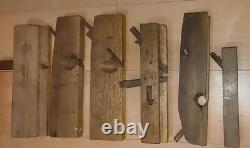 Japanese Style Wood Plane Kanna lot 6 Carpenter Tools Used Daiku K140