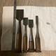 Japanese Tataki Nomi Striking Chisel Set of 4 Otsuya Fusakuni Carpenter Chisels
