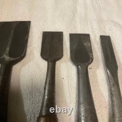 Japanese Tataki Nomi Striking Chisel Set of 4 Otsuya Fusakuni Carpenter Chisels