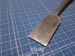 Japanese Tsuki Nomi Paring Chisel 8 Bu 24mm Signed Carpenter Chisel Partly Honed