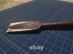 Japanese Tsuki Nomi Paring Chisel 8 Bu 24mm Signed Carpenter Chisel Partly Honed