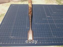 Japanese Tsuki Nomi Paring Chisel 8 Bu 24mm Signed Carpenter Chisel Partly Honed