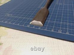Japanese Tsuki Nomi Paring Chisel 8 Bu 24mm Signed Carpenter Chisel Partly Honed