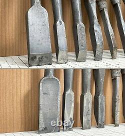 Japanese Vintage Carpenter Tool Chisel Nomi Woodworking DIY 11-piece set/ e0c