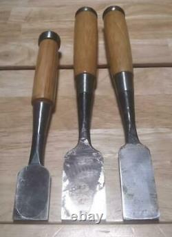 Japanese Vintage Chisel Nomi Carpenter Tool 6 pcs set 9 15 18 24 30mm Woodwork