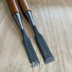 Japanese Vintage Chisel Oire Nomi Carpenter Tool 2 pcs set 15 18 mm Woodworking
