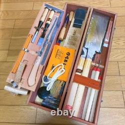 Japanese Vintage Kakuri Carpenter Tool set With wood case Woodworking work #2