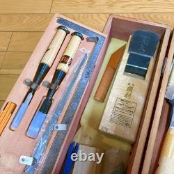 Japanese Vintage Kakuri Carpenter Tool set With wood case Woodworking work #2