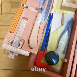 Japanese Vintage Kakuri Carpenter Tool set With wood case Woodworking work #2