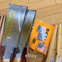 Japanese Vintage Kakuri Carpenter Tool set With wood case Woodworking work #2