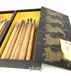 Japanese Vintage Wood Carving Tools Chisel Kit Set Craft Woodblock Printmaking