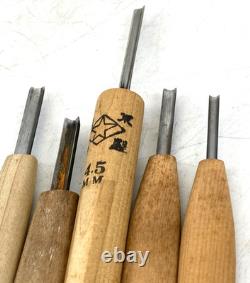 Japanese Vintage Wood Carving Tools Chisel Kit Set Craft Woodblock Printmaking