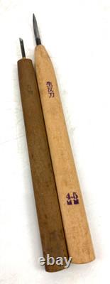 Japanese Vintage Wood Carving Tools Chisel Kit Set Craft Woodblock Printmaking
