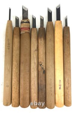 Japanese Vintage Wood Carving Tools Chisel Kit Set Craft Woodblock Printmaking