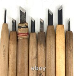 Japanese Vintage Wood Carving Tools Chisel Kit Set Craft Woodblock Printmaking