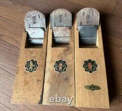 Japanese Vintage Wood working work Carpentry tool Hand Plane Used Set #4