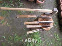 Japanese Vintage Woodworking Carpentry Tool Plane Axe Hatchet 5 Pcs Set Used