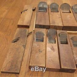 Japanese Vintage Woodworking Carpentry Tools Plane Kanna 18 Pcs Set Very Rare Q2