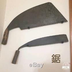 Japanese Vintage Woodworking Carpentry Tools Single Edged Saw 2 Pcs Rare F/S E3