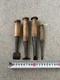 Japanese Vintage Woodworking Chisel Nomi Set of 4 Specialty Carpenter Tools Used