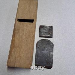 Japanese Wood Plane Set 3pc Kanna Hand Tool Vintage Carpentry Rusted Blades