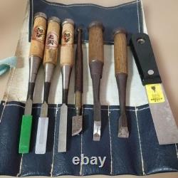 Japanese Woodworking Chisel Nomi Set of 5 with Carving Gouge Hand Tool
