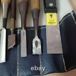 Japanese Woodworking Chisel Nomi Set of 5 with Carving Gouge Hand Tool