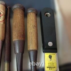 Japanese Woodworking Chisel Nomi Set of 5 with Carving Gouge Hand Tool