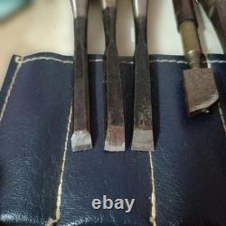 Japanese Woodworking Chisel Nomi Set of 5 with Carving Gouge Hand Tool