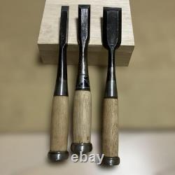 Japanese Woodworking Chisel Set 3 Piece Carpentry Hand Tools Used