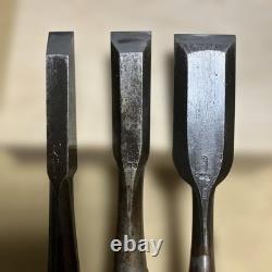 Japanese Woodworking Chisel Set 3 Piece Carpentry Hand Tools Used
