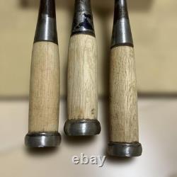 Japanese Woodworking Chisel Set 3 Piece Carpentry Hand Tools Used