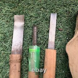 Japanese Woodworking Chisels Set of 15 Nomi Carpenter Tools Mixed Brands Used