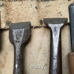 Japanese Woodworking Chisels Set of 15 Nomi Carpenter Tools Mixed Brands Used