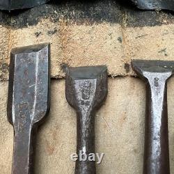 Japanese Woodworking Chisels Set of 15 Nomi Carpenter Tools Mixed Brands Used