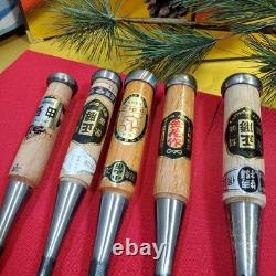 Japanese chisel NOMI 5 set Unused Professional Woodworking Tool #002