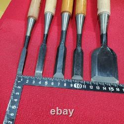 Japanese chisel NOMI 5 set Unused Professional Woodworking Tool #002