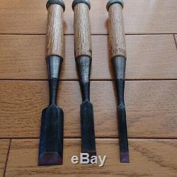 Japanese chisel Oiire Mukomachi Nomi set 3 pcs Carpenter's woodworking Tool