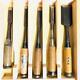 Japanese vintage woodworking carpentry tools chisel NNOMI lot of 5 set with box
