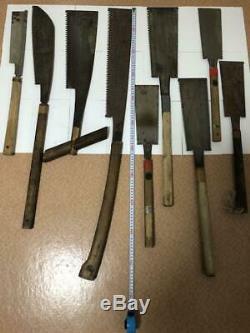 Japanese vintage woodworking carpentry tools nokogiri saw 9 set used very rare