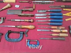 Job Lot of Vintage Carpentry Woodworking Tools in Variable Condition See Below